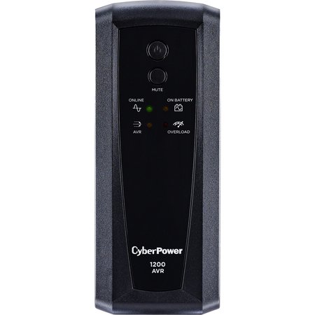 CYBERPOWER UPS System, 1200VA, 10 Outlets, Out: 120V AC , In:120V AC CP1200AVR